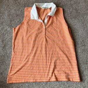 Eddie Bauer orange striped tank top size large